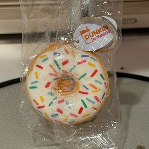 Dunkin’ Donuts White Sprinkled Donut Keychain Dunkin’ Rewards
